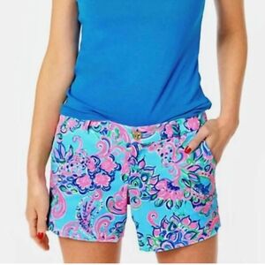 NWT Lilly Pulitzer 5" Callahan Short Blue Horizon Jungle Sunrise SZ6